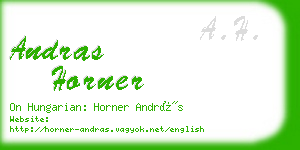 andras horner business card